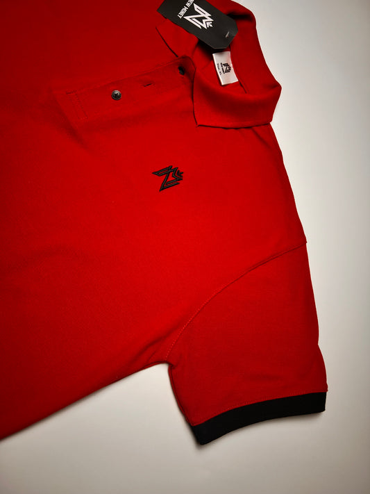 New Money Red w/ black polo