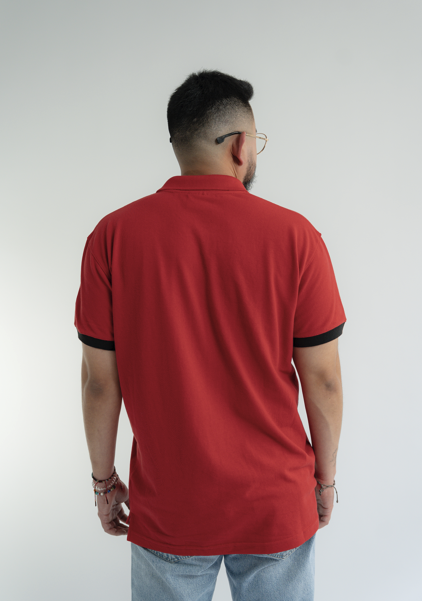 New Money Red w/ black polo